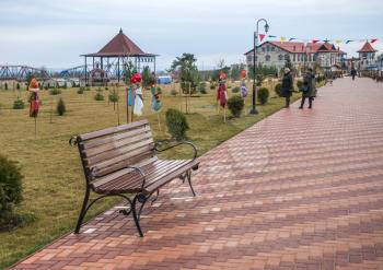 Alexander Nevsky Park on the territory of the historical architectural complex of the ancient Ottoman Citadel in Bender, Transnistria, Moldova.