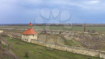 Bender, Moldova - 03.10.2019. Old historic Fortress in Bender city, Transnistria, Moldova