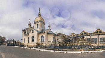 Odessa, Ukraine - 11.05.2018. A small Orthodox church in the resort village Zatoka near Odessa, Ukraine