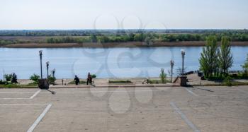 Kherson, Ukraine - 04.27.2019. Glory Park in Kherson, Ukraine on a sunny spring morning