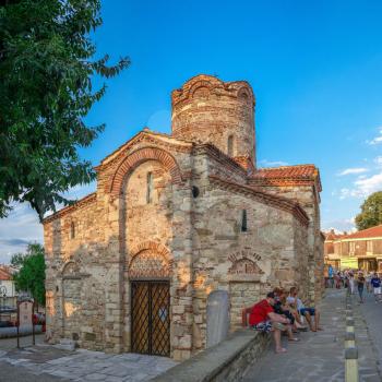 Nessebar, Bulgaria – 07.09.2019. Church of Saint John the Baptist in Nesebar, Bulgaria, on a sunny summer day