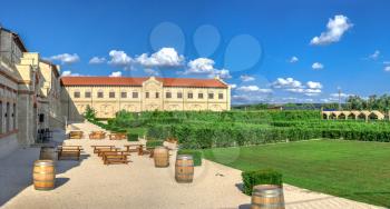 Anenii, Moldova – 06.28.2019. Castle Mimi Winery Factory and Resort in Moldova, on a sunny summer day