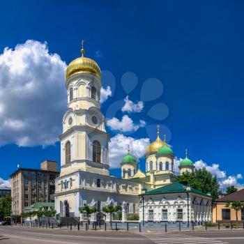 Dnipro, Ukraine 07.18.2020. Holy Trinity Cathedral in Dnipro, Ukraine, on a sunny summer day