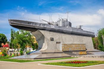Izmail, Ukraine 06.07.2020. City Monument to Danube Sailors in the city of Izmail, Ukraine, on a sunny summer day