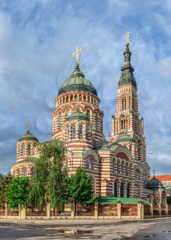 Kharkiv, Ukraine 07.15.2020. Holy Annunciation Cathedral in Kharkiv, Ukraine on a sunny summer day