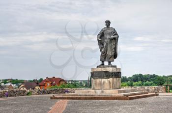 Bila Tserkva, Ukraine 06.20.2020. Monument to Yaroslav the Wise in the city of Bila Tserkva, Ukraine, on a cloudy summer day