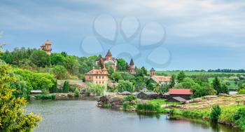 Buki, Ukraine 06.20.2020. Landscape Park and recreational complex in Buki village, Ukraine, on a cloudy summer day