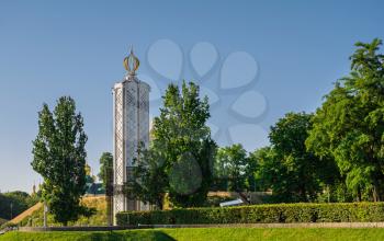 Kyiv, Ukraine 07.11.2020.  Holodomor Victims Memorial in the Park of Eternal Glory in Kyiv, Ukraine, on a sunny summer morning