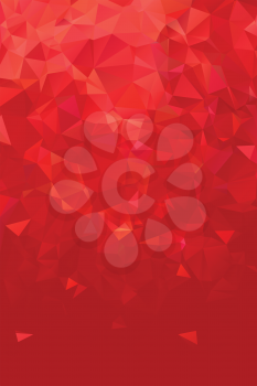 Shades of red abstract polygonal geometric background -- low poly. Vector illustration
