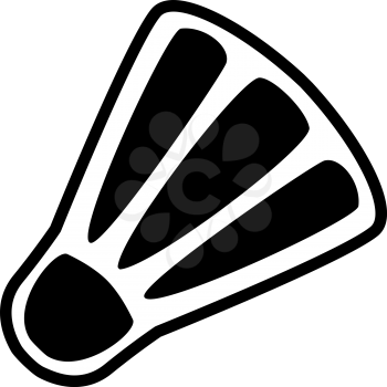 Badminton shuttlecock or badminton ball. Silhouette of badminton shuttlecock. Vector illustration  