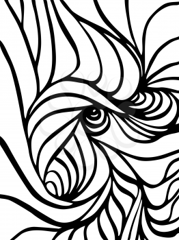 Abstract black and white wavy stripes vector background. Eps8