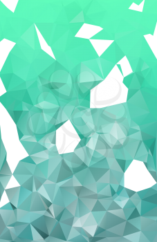 Emerald green New Year abstract polygonal geometric christmas background -- low poly. Vector illustration