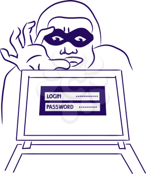 Computer Crime Internet Phishing a login and password concept