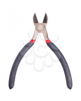 Side cutting pliers isolated on white background