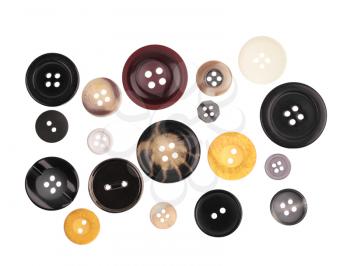 Set of buttons isolated on white background