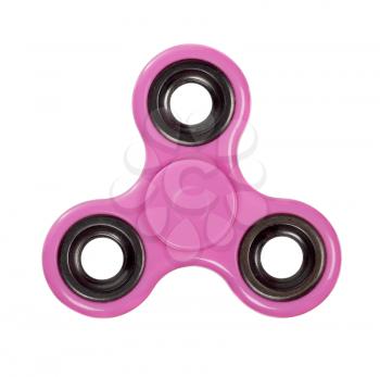 Pink spinner isolated on white background