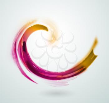 Abstract colorful swirl icon symbol on a white background.