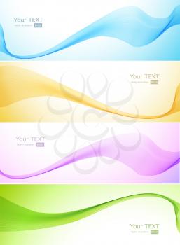 Abstract Vector Wave Blue, orange, green and purple color