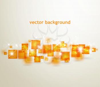 Vector background Background with  orange squares
