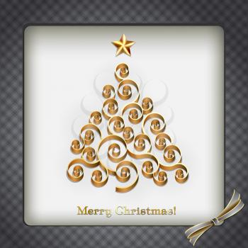 Christmas tree silver holiday background