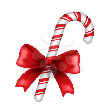 Vector illustration Christmas candy and bow