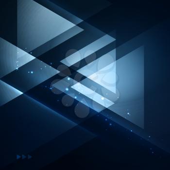 Elegant Geometric Blue Background Vector Illustration For Business Brochure