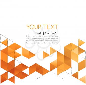 Vector Abstract template background with orange triangle. For brochure, cover, flyer design