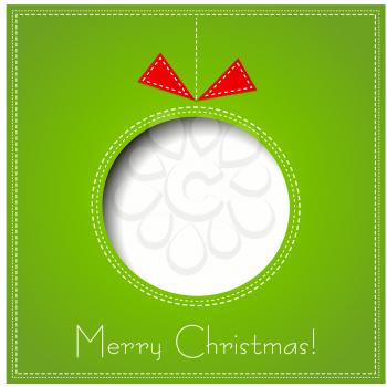 Vector Merry Christmas Paper greeting card. EPS 10