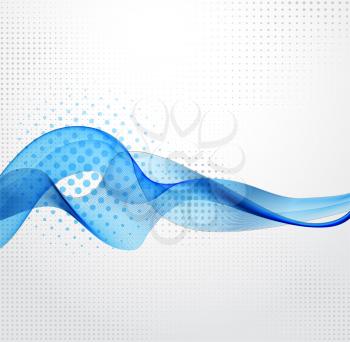 Vector Abstract blue curved lines background. Template brochure design