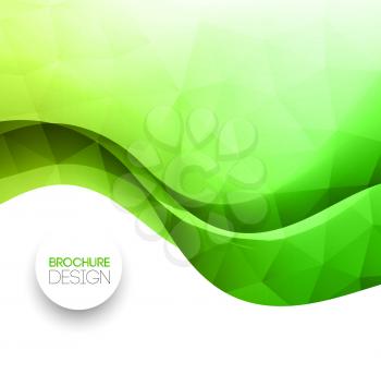 Abstract colorful green wave vector template background. EPS 10