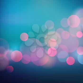 Vector  illustration Abstract holiday light background with bokeh