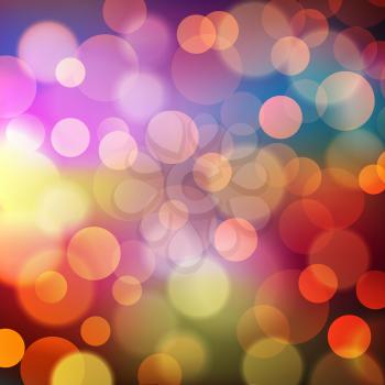Abstract Golden Holiday Background bokeh effect. Vector EPS 10 illustration.