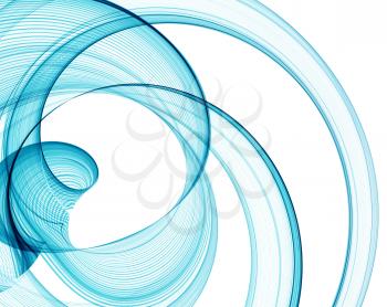 Abstract blue fractal lines. Vector illustration EPS 10