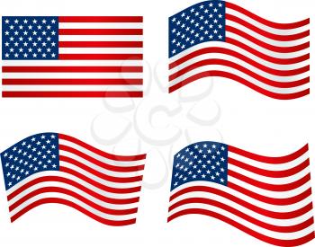 American Flag  Patriotic background. Vector illustration. EPS 10