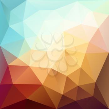 Vector color abstract geometric banner with triangle shapes. Low poly background
