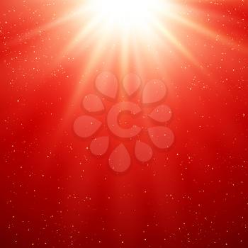 Vector  illustration Abstract red magic light background