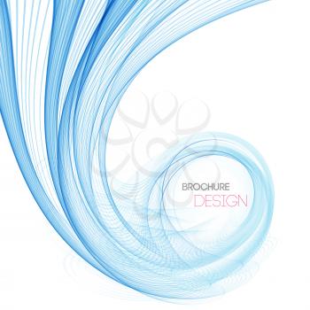  Vector smooth Blue Transparent abstract waves For cover book, brochure, flyer, poster, magazine, website, annual report
