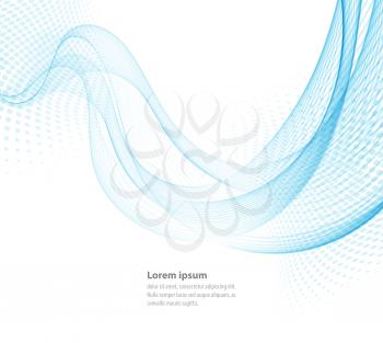  Vector smooth Blue Transparent abstract waves For cover book, brochure, flyer, poster, magazine, website, annual report