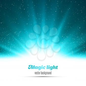 Vector  illustration Abstract magic blue light background