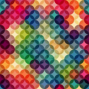 Abstract colorful  retro geometric background. Vector illustration