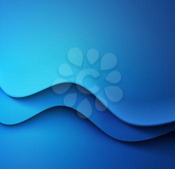 Abstract colorful blue  vector template waved background. EPS10