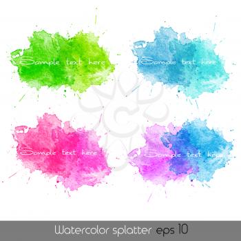 Watercolor splatters. Vector illustration EPS 10