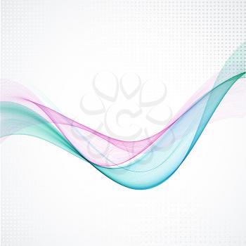 Vector Abstract color curved lines background. Template brochure design. Smoke lines