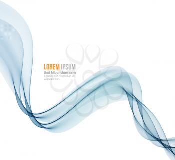 Vector Abstract color curved lines background. Template brochure design. Smoke lines