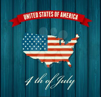 American Independence Day  Patriotic background. Vector Flat design