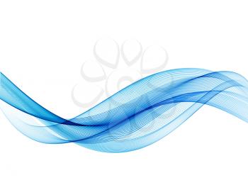 Abstract vector background with smooth color wave. Smoke wavy lines