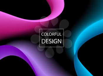 Abstract colorful moving background. Design Template for poster and cover. Vector Illustration.