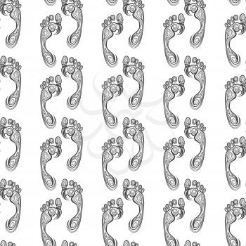 Seamless pattern with hand drawn steps vector