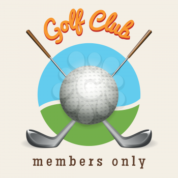 Golf logo design template. Golf club emblem vector illustration