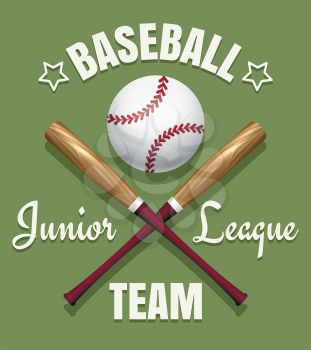 Baseball game team vector emblem. Softball tournament badge template